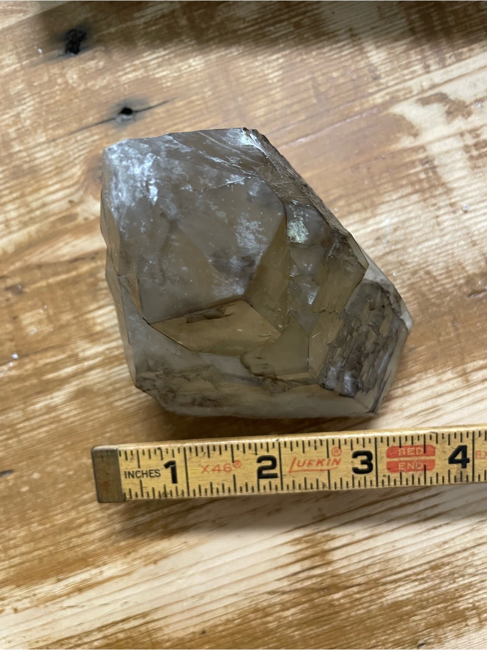 Large elestial smoky quartz point self stands - Picture 8 of 11